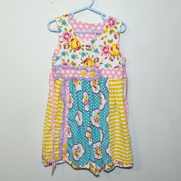 Jelly the Pug Sally Woven Dress Maiden Collection Polka Dot Stripe Floral Size 6 - Picture 1 of 6